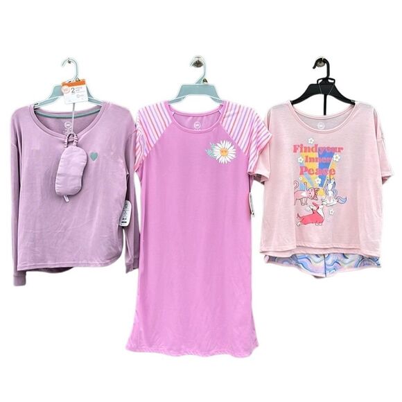 Girls Pajama Lounge Sleep Set Nightgown 3-Pack Size XL Plus - Picture 1 of 8